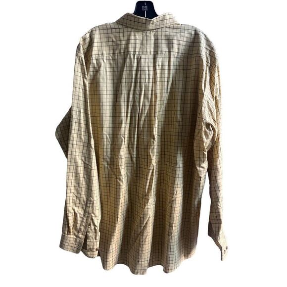 L.L bean yellow plaid button down shirt size‎ XL tall - Picture 4 of 4